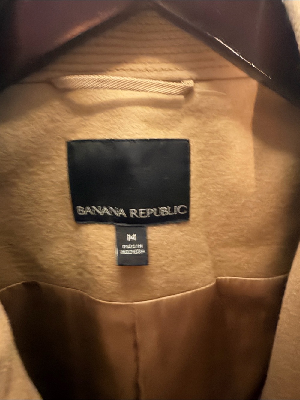 Men’s Camel Single-Breasted Wool Coat - Picture 2 of 2